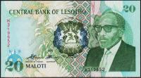 Банкнота Лесото 20 малоти 1990 года. P.12а - UNC