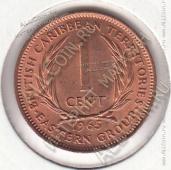 16-158 Восточные Карибы 1 цент 1965г. КМ # 2 UNC бронза 5,64гр. - 16-158 Восточные Карибы 1 цент 1965г. КМ # 2 UNC бронза 5,64гр.