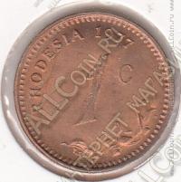 23-137 Родезия  1 цент 1977г. КМ# 10 UNC бронза 4,0гр. 22,5мм