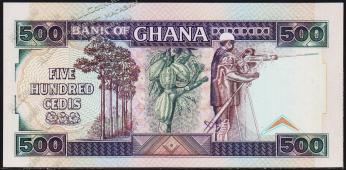 Гана 500 седи 1990г. P.28в(2) - UNC - Гана 500 седи 1990г. P.28в(2) - UNC