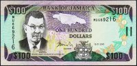 Банкнота Ямайка 100 долларов 2001 года. P.80а - UNC