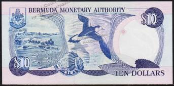 Бермуды 10 долларов 1996г. P.42в - UNC - Бермуды 10 долларов 1996г. P.42в - UNC