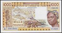 Сенегал 1000 франков 1988г. P.707K.а - UNC