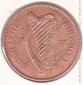6-35 Ирландия 1 пенни 1937 г. KM# 3 Бронза 9,45 гр. 30,9 мм. - 6-35 Ирландия 1 пенни 1937 г. KM# 3 Бронза 9,45 гр. 30,9 мм.