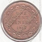 8-130 Канада 1 цент 1917г. КМ # 21 бронза 5,67гр. 25,5мм