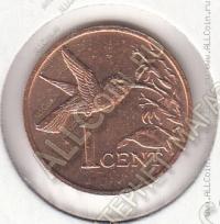 16-159 Тринидад и Тобаго 1 цент 2009г. КМ # 29 UNC бронза 1,95гр. 17,76мм