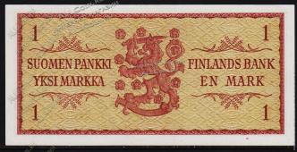 Финляндия 1 марка 1963г. P.98(3) - UNC - Финляндия 1 марка 1963г. P.98(3) - UNC