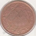6-23 Канада 1 цент 1903г. KM# 8 бронза 5,67гр 25,5мм 