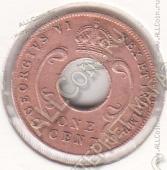 30-19 Восточная Африка 1 цент 1942г. КМ # 29 бронза 1,95гр. - 30-19 Восточная Африка 1 цент 1942г. КМ # 29 бронза 1,95гр.