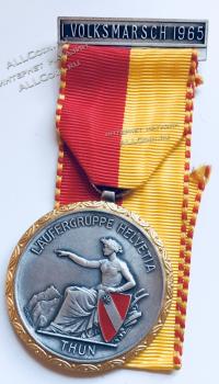 #047 Швейцария спорт Медаль Знаки