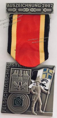 #224 Швейцария спорт Медаль Знаки. Стрелковый фестиваль Фельдшлоссен в округе Граубюнден. 2007 год.