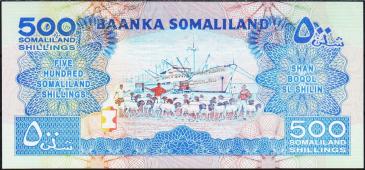 Банкнота Сомалиленд 500 шиллингов 1996 года. Р.13 UNС - Банкнота Сомалиленд 500 шиллингов 1996 года. Р.13 UNС