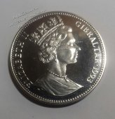 Монета Гибралтар 1 крона 1993 года. КМ#180 UNC (5-6) - Монета Гибралтар 1 крона 1993 года. КМ#180 UNC (5-6)