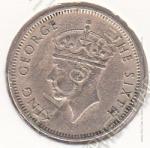 3-117 Малайя 10 центов 1949 г. KM# 8 Медь-Никель 2,83 гр. 19,5 мм. 