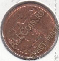 15-43 Южная Африка 5 центов 2008г. КМ # 440 сталь покрытая медью 4,5гр. 21мм