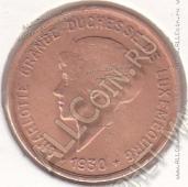 30-111 Люксембург 5 сентим 1930г. КМ # 40 бронза 2,5гр. - 30-111 Люксембург 5 сентим 1930г. КМ # 40 бронза 2,5гр.