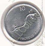 9-33 Словения 10 стотинов 1993г. КМ # 7 алюминий 0,55гр. 16мм