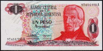 Аргентина 1 песо аргентино 1983-84г. P.311(А2) - UNC - Аргентина 1 песо аргентино 1983-84г. P.311(А2) - UNC