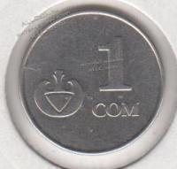 Монета Киргизия 1 сом 2008 года. KM#14 UNC (арт535)