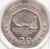 2-131 Гибралтар 20 пенсов 2004 г. KM# 1048 UNC Медь-Никель, 21,4 мм, 4,94 гр - 2-131 Гибралтар 20 пенсов 2004 г. KM# 1048 UNC Медь-Никель, 21,4 мм, 4,94 гр