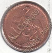 15-44 Южная Африка 5 центов 2006г. КМ # 486 сталь покрытая медью 4,5гр. 21мм - 15-44 Южная Африка 5 центов 2006г. КМ # 486 сталь покрытая медью 4,5гр. 21мм