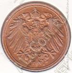 34-162 Германия 1 пфенниг 1909г. КМ # 10 А медь 2,0гр. 17,5мм 
