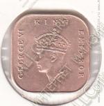 33-147 Малайя 1 цент 1945г. КМ # 6 бронза 4,3гр. 20мм