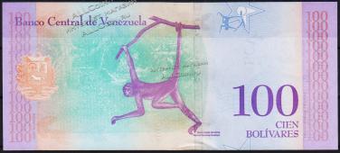 Банкнота Венесуэла 100 боливаров 15.01.2018 года. P.NEW - UNC - Банкнота Венесуэла 100 боливаров 15.01.2018 года. P.NEW - UNC