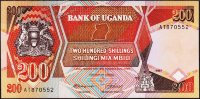 Банкнота Уганда 200 шиллингов 1987 года. P.32a - UNC