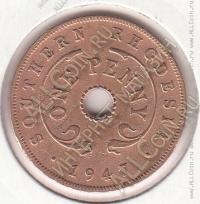 8-133 Южная Родезия 1 пенни 1947г. КМ #8а бронза 