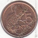 16-162 Тринидад и Тобаго 5 центов 2008г. КМ # 30 бронза 3,31гр. 21,2мм