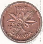 23-42 Канада 1 цент 1947г. Кленовый лист КМ # 32 бронза 3,24гр. 19,1мм - 23-42 Канада 1 цент 1947г. Кленовый лист КМ # 32 бронза 3,24гр. 19,1мм