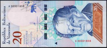 Банкнота Венесуэла 20 боливаров 15.01.2018 года. P.NEW - UNC - Банкнота Венесуэла 20 боливаров 15.01.2018 года. P.NEW - UNC