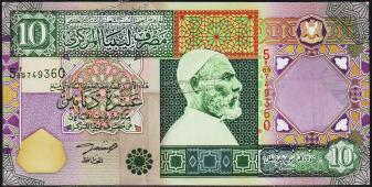 Ливия 10 динар 2002г. P.66 UNC - Ливия 10 динар 2002г. P.66 UNC