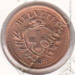 22-59 Швейцария 1 раппен 1938г. КМ # 3,2 В бронза 1,5гр. 16мм