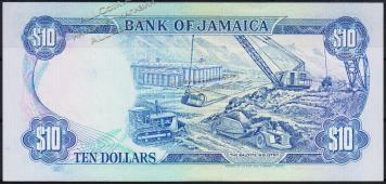 Ямайка 10 долларов 1987г. P.71в - UNC - Ямайка 10 долларов 1987г. P.71в - UNC