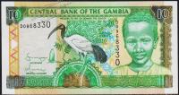 Банкнота Гамбия 10 даласи 2001 года. P.21с - UNC