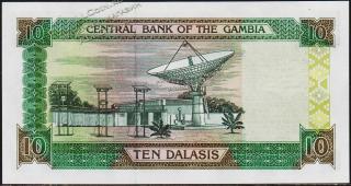 Банкнота Гамбия 10 даласи 2001 года. P.21с - UNC - Банкнота Гамбия 10 даласи 2001 года. P.21с - UNC