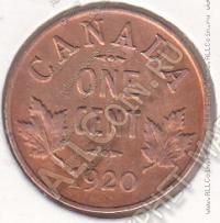 29-99 Канада 1 цент 1920г. КМ # 21 бронза 5,67гр. 25,5мм