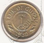 27-156 Гайана 1 цент 1989г. КМ # 31 никель-латунь 1,53гр. 15,99мм