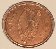#149 Ирландия 1 пенни 1943г. Бронза. XF. - #149 Ирландия 1 пенни 1943г. Бронза. XF.
