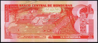 Банкнота Гондурас 1 лемпира 2014 года. P.NEW - UNC - Банкнота Гондурас 1 лемпира 2014 года. P.NEW - UNC