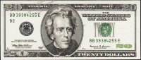 Банкнота США 20 долларов 1999 года. Р.507 UNC "BB-E"
