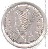 6-125 Ирландия 3 пенса 1964 г. KM# 12a UNC Медь-Никель 3,24 гр. 18,0 мм. - 6-125 Ирландия 3 пенса 1964 г. KM# 12a UNC Медь-Никель 3,24 гр. 18,0 мм.