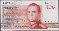 Люксембург 100 франков 1986г. P.58а - АUNC