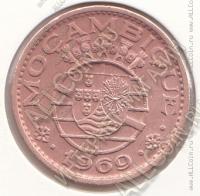 32-117 Мозамбик 1 эскудо 1969г. КМ # 82 бронза 8,0гр. 26мм