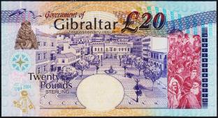 Гибралтар 20 фунтов 2004г. P.31 UNC - Гибралтар 20 фунтов 2004г. P.31 UNC