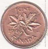 29-100 Канада 1 цент 1946г. КМ # 32 бронза 3,24гр. 19,1мм - 29-100 Канада 1 цент 1946г. КМ # 32 бронза 3,24гр. 19,1мм