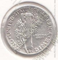 35-58 США 1 дайм 1942г. КМ # 140  серебро 2,5гр. 17,8мм