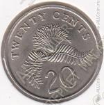 9-127 Сингапур 20 центов 1988г. КМ # 52 медно-никелевая 4,5гр. 21,36мм
